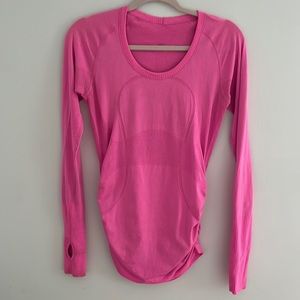LULULEMON SWIFTLY TECH LONG SLEEVE SHIRT PINK SIZE 6